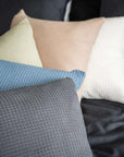 Bamboo waffle throw cushions/pillows (insert + cover) Bamboo waffle throw cushions- Kapas Living Singapore