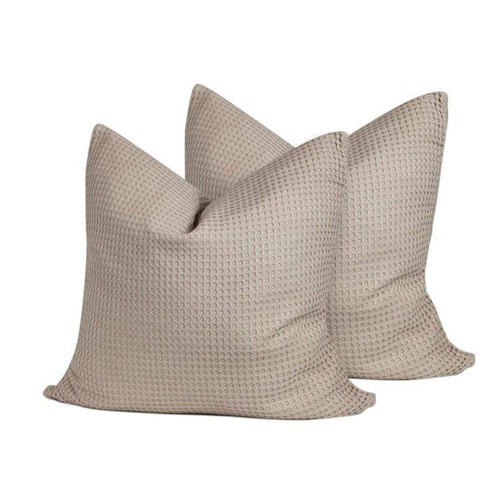 Bamboo waffle throw cushions/pillows (insert + cover)