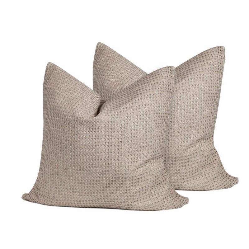 Bamboo waffle throw cushions/pillows (insert + cover) Bamboo waffle throw cushions- Kapas Living Singapore