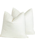 Bamboo waffle throw cushions/pillows (insert + cover) Bamboo waffle throw cushions- Kapas Living Singapore