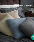 Bamboo waffle throw cushions/pillows (insert + cover) Bamboo waffle throw cushions- Kapas Living Singapore