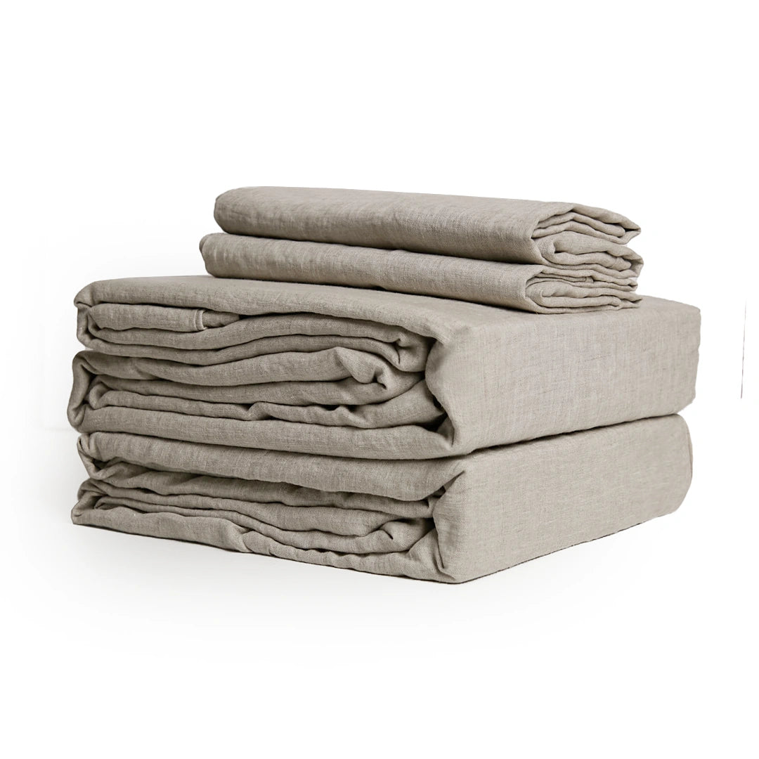 100% French flax linen duvet cover set