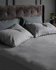 100% French flax linen fitted bedsheet set Linen fitted bedsheet set- Kapas Living Singapore