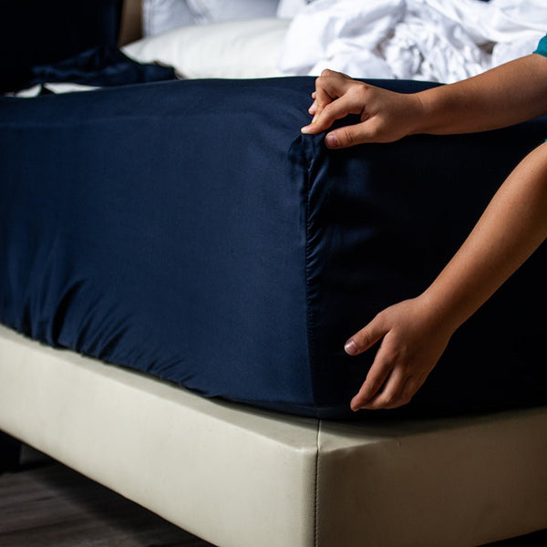 Experience the softness of the Tencel Duvet Cover Set, the best cooling 100% TENCEL bedsheets for tropical weather in Singapore, moisture-wicking and silky soft.