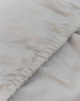 100% French flax linen fitted bedsheet set taupe